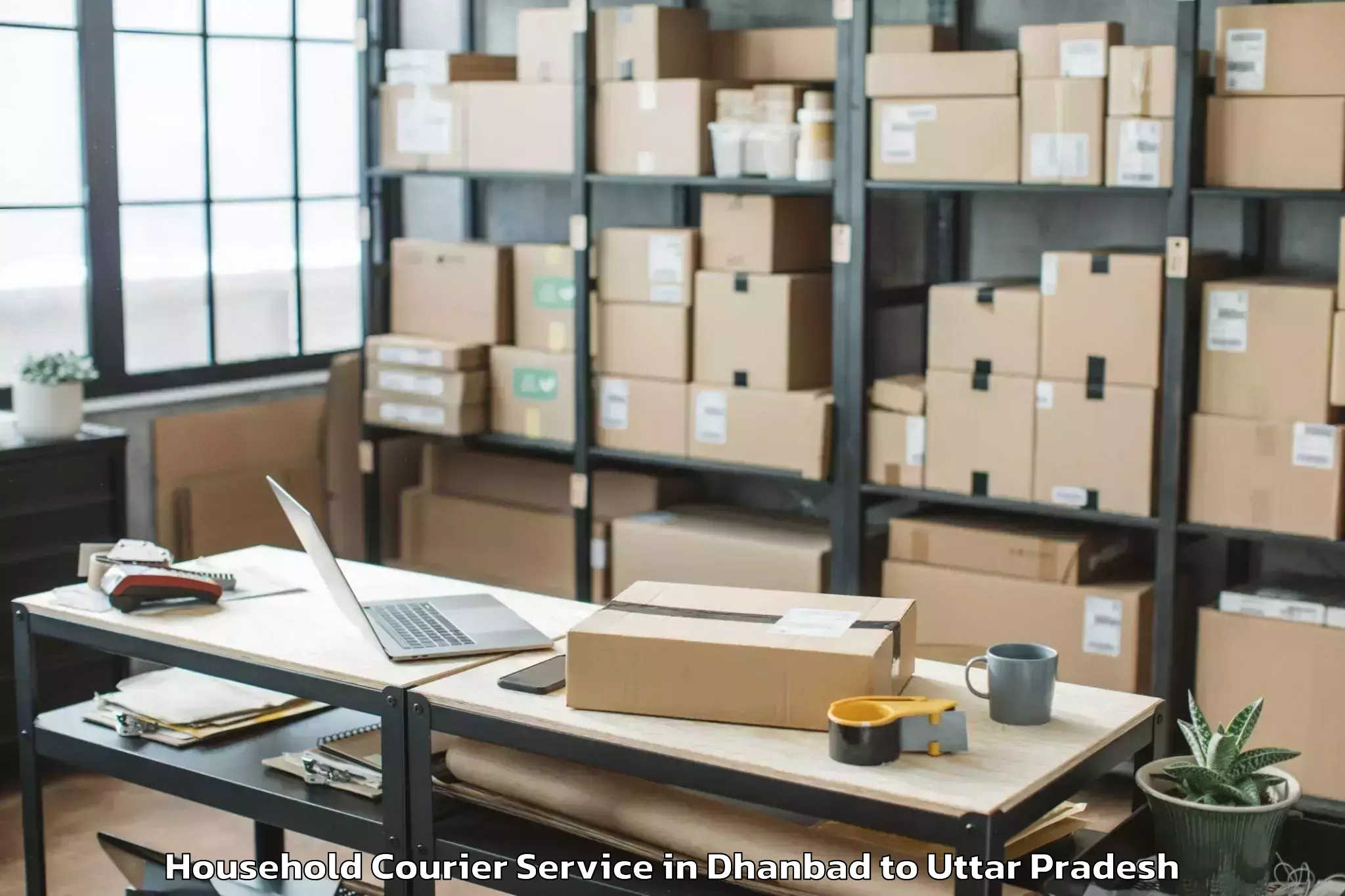 Top Dhanbad to Muhammadabad Household Courier Available